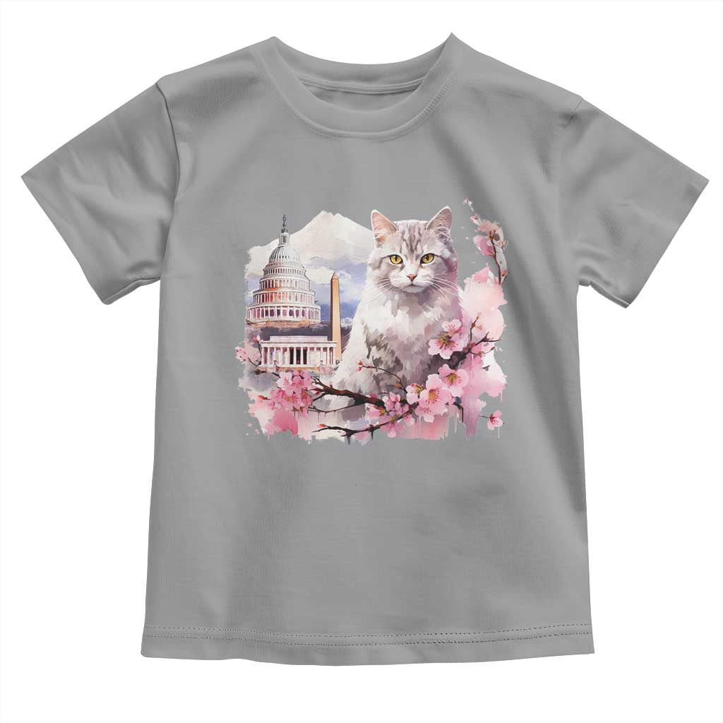 Washington DC Cat Cherry Blossoms Toddler T Shirt Capitol Building Monuments Memorials Sakura
