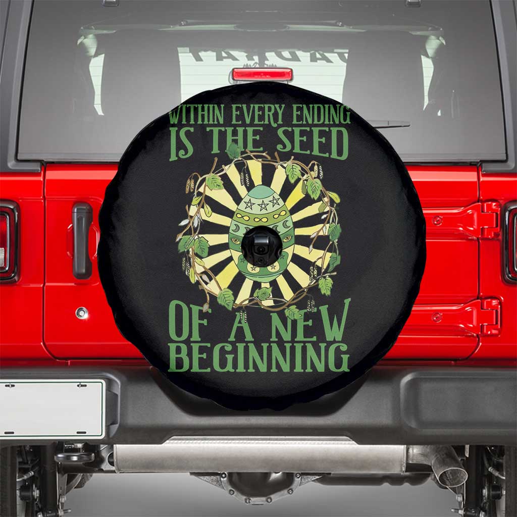 Within Every Ending Is The Seed Of A New Beginning Spare Tire Cover Ostara Pagan Eostre Easter Day
