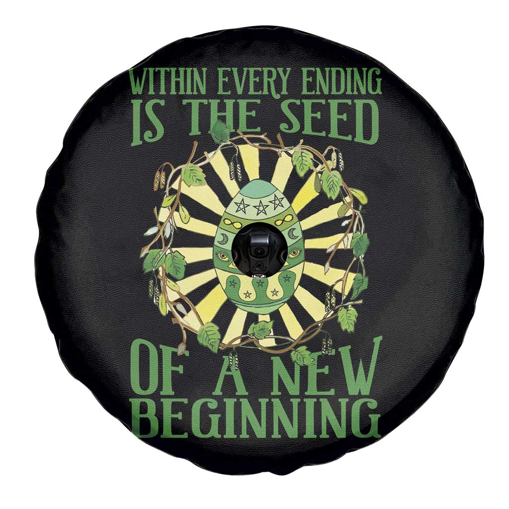 Within Every Ending Is The Seed Of A New Beginning Spare Tire Cover Ostara Pagan Eostre Easter Day