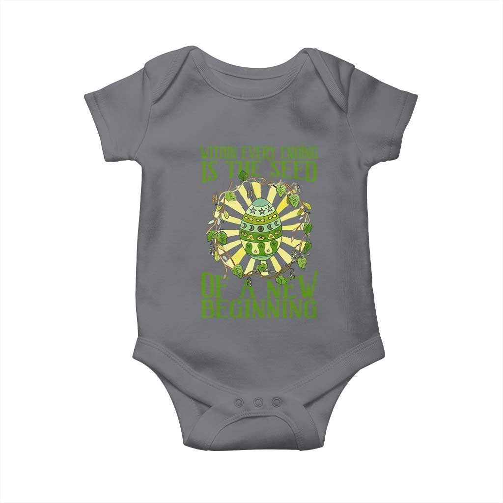 Within Every Ending Is The Seed Of A New Beginning Baby Onesie Ostara Pagan Eostre Easter Day