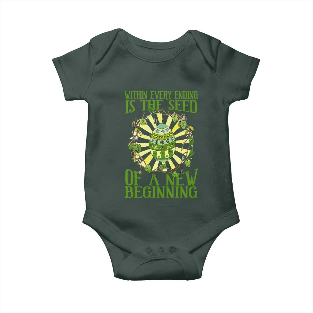 Within Every Ending Is The Seed Of A New Beginning Baby Onesie Ostara Pagan Eostre Easter Day