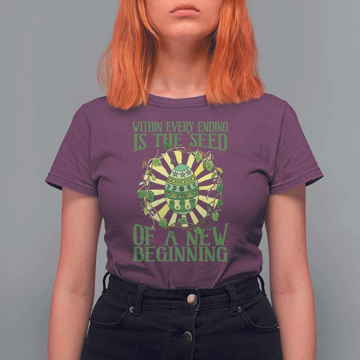 Within Every Ending Is The Seed Of A New Beginning T Shirt For Women Ostara Pagan Eostre Easter Day