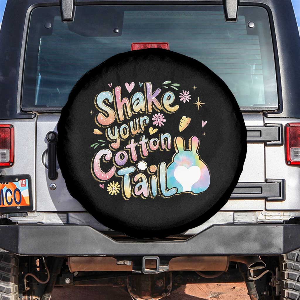 Funny Easter Day Retro Bunny Shake Your Cotton Tail Spare Tire Cover