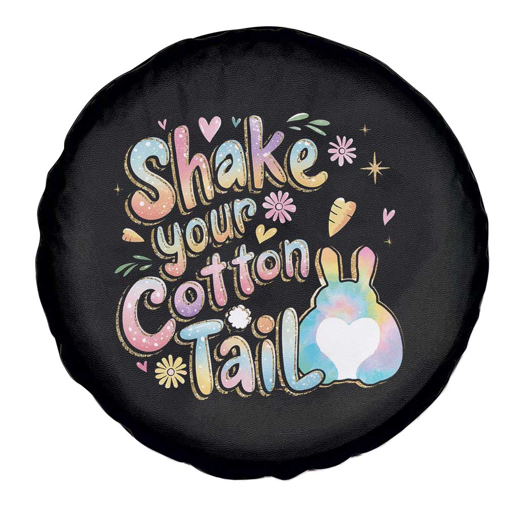 Funny Easter Day Retro Bunny Shake Your Cotton Tail Spare Tire Cover