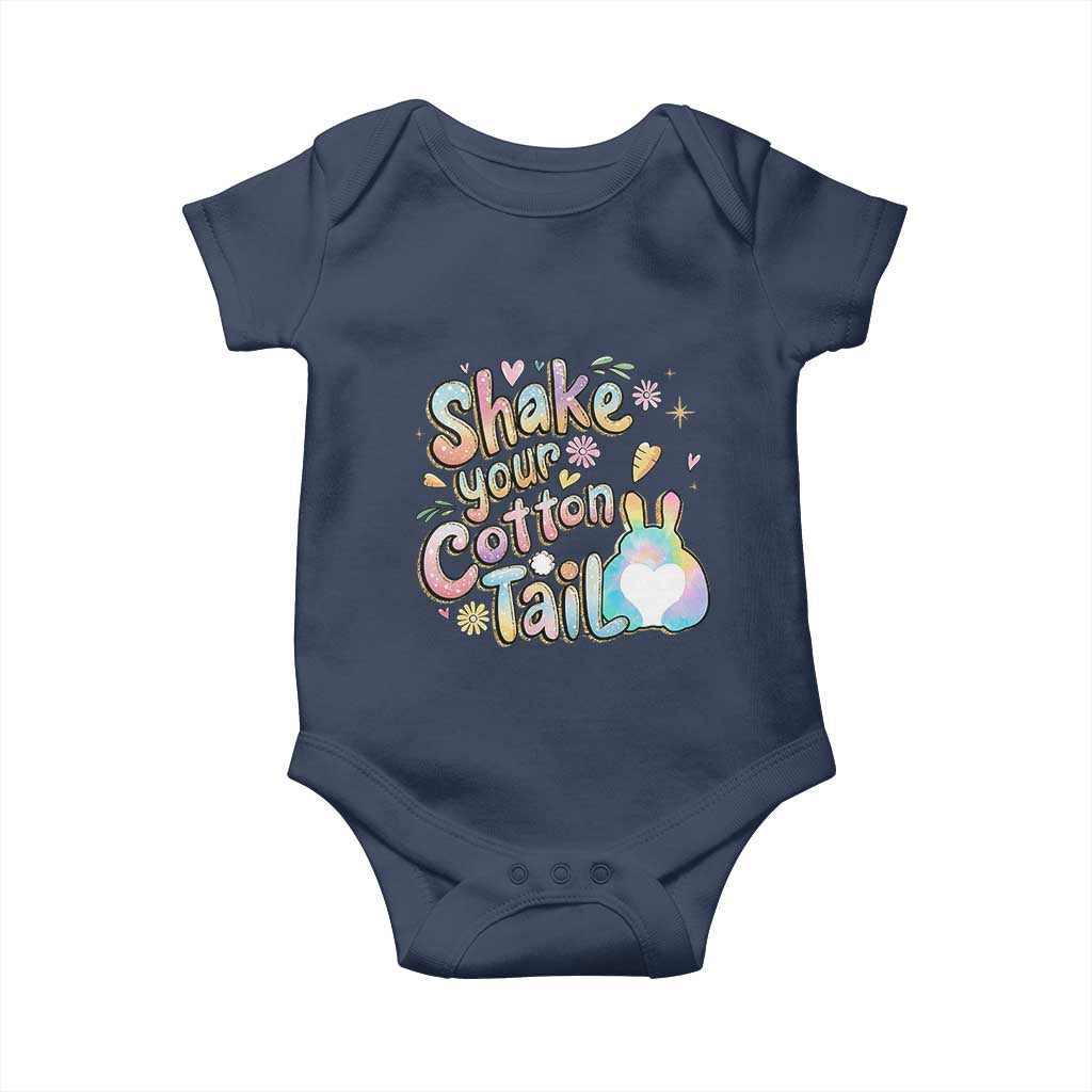 Funny Easter Day Retro Bunny Shake Your Cotton Tail Baby Onesie