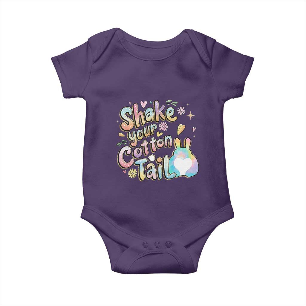 Funny Easter Day Retro Bunny Shake Your Cotton Tail Baby Onesie