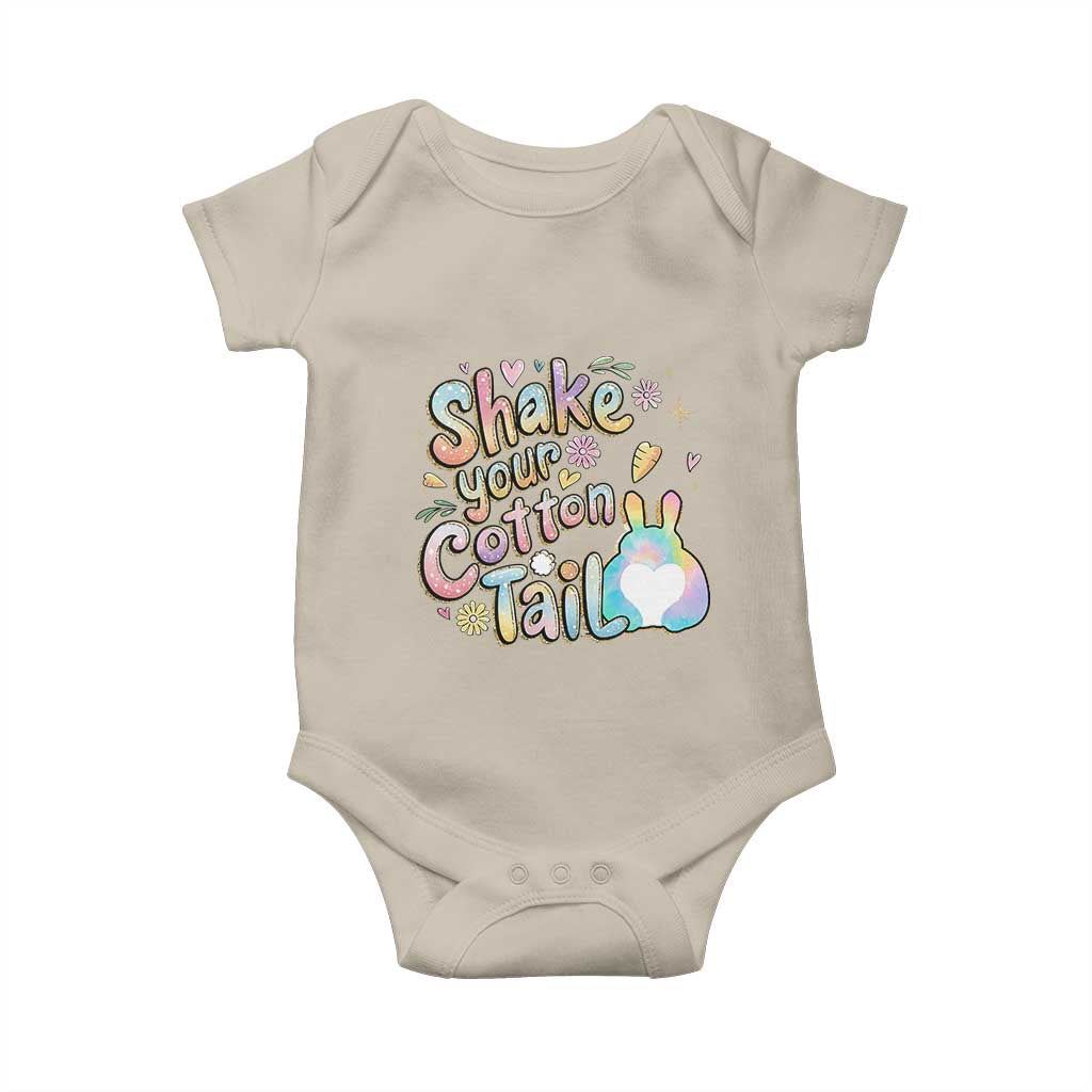Funny Easter Day Retro Bunny Shake Your Cotton Tail Baby Onesie