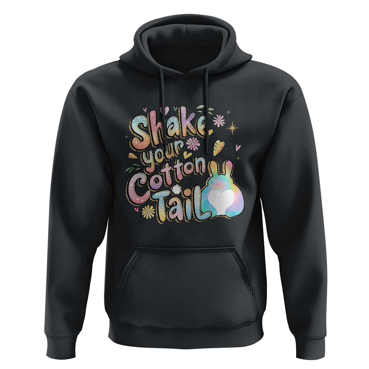 Funny Easter Day Retro Bunny Shake Your Cotton Tail Hoodie
