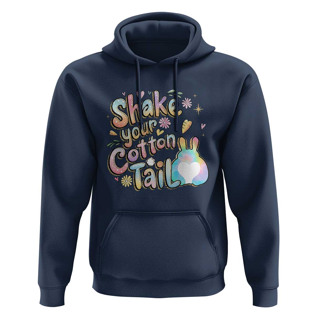 Funny Easter Day Retro Bunny Shake Your Cotton Tail Hoodie