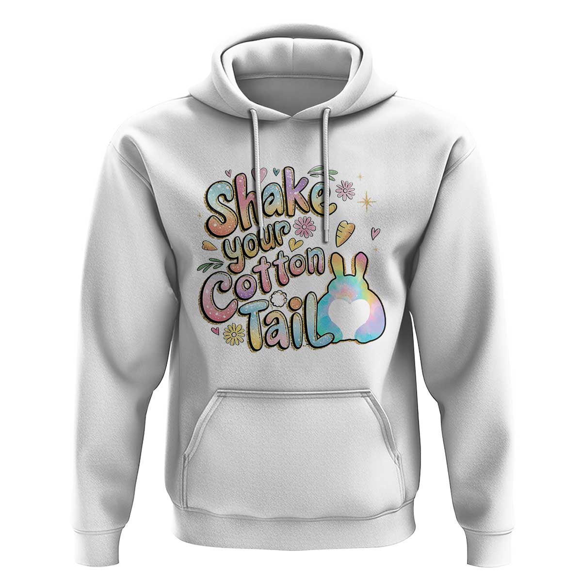 Funny Easter Day Retro Bunny Shake Your Cotton Tail Hoodie
