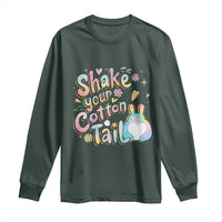 Funny Easter Day Retro Bunny Shake Your Cotton Tail Long Sleeve Shirt