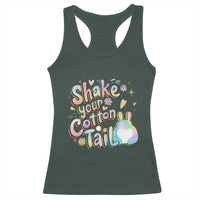 Funny Easter Day Retro Bunny Shake Your Cotton Tail Racerback Tank Top