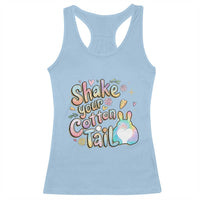Funny Easter Day Retro Bunny Shake Your Cotton Tail Racerback Tank Top