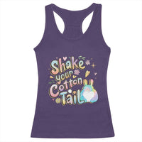 Funny Easter Day Retro Bunny Shake Your Cotton Tail Racerback Tank Top