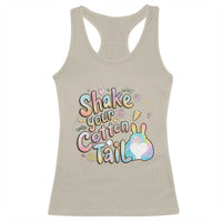 Funny Easter Day Retro Bunny Shake Your Cotton Tail Racerback Tank Top