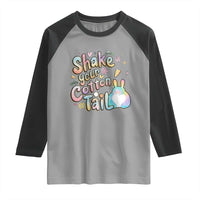 Funny Easter Day Retro Bunny Shake Your Cotton Tail Raglan Shirt