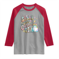Funny Easter Day Retro Bunny Shake Your Cotton Tail Raglan Shirt
