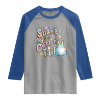 Funny Easter Day Retro Bunny Shake Your Cotton Tail Raglan Shirt