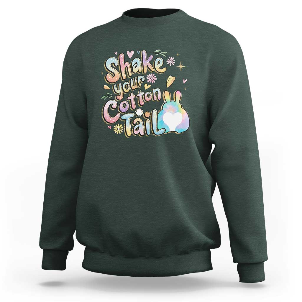 Funny Easter Day Retro Bunny Shake Your Cotton Tail Sweatshirt