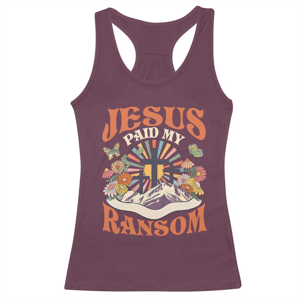 Jesus Paid My Ransom Racerback Tank Top Jesus Christian Faith Good Friday Bible Verse