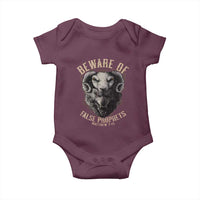 Beware Of False Prophets Baby Onesie Christian Sheep Wolf