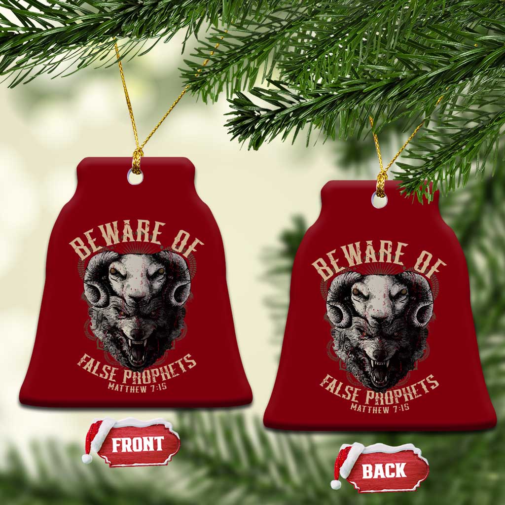 Beware Of False Prophets Ceramic Ornament Christian Sheep Wolf - Wonder Print Shop