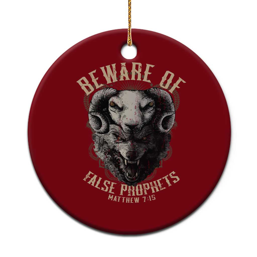 Beware Of False Prophets Ceramic Ornament Christian Sheep Wolf - Wonder Print Shop