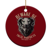 Beware Of False Prophets Ceramic Ornament Christian Sheep Wolf - Wonder Print Shop