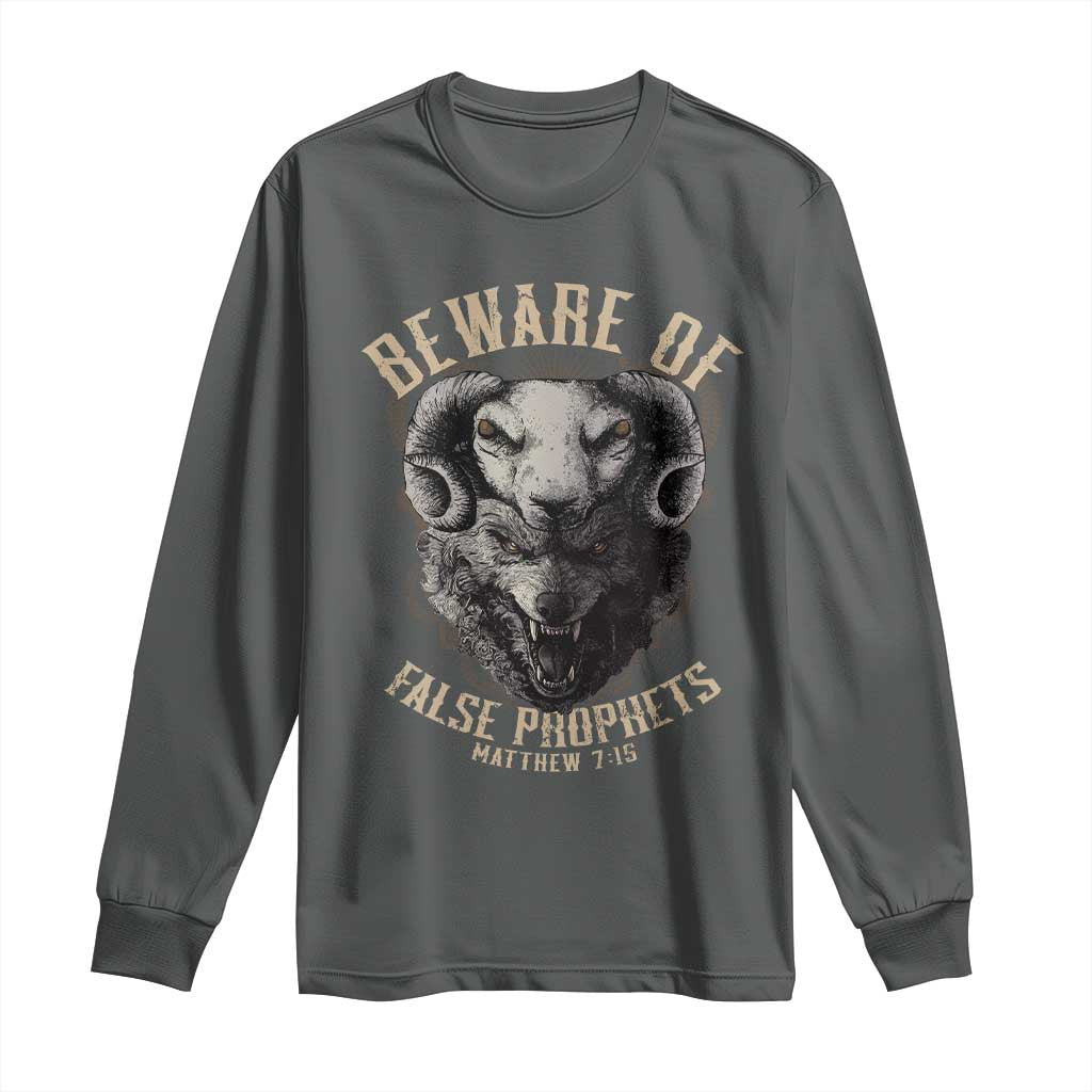 Beware Of False Prophets Long Sleeve Shirt Christian Sheep Wolf