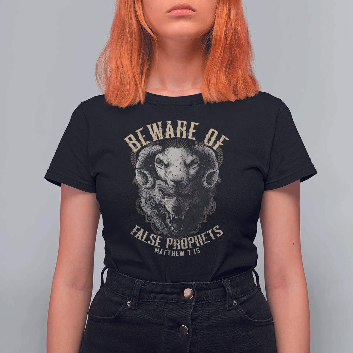 Beware Of False Prophets T Shirt For Women Christian Sheep Wolf