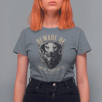 Beware Of False Prophets T Shirt For Women Christian Sheep Wolf