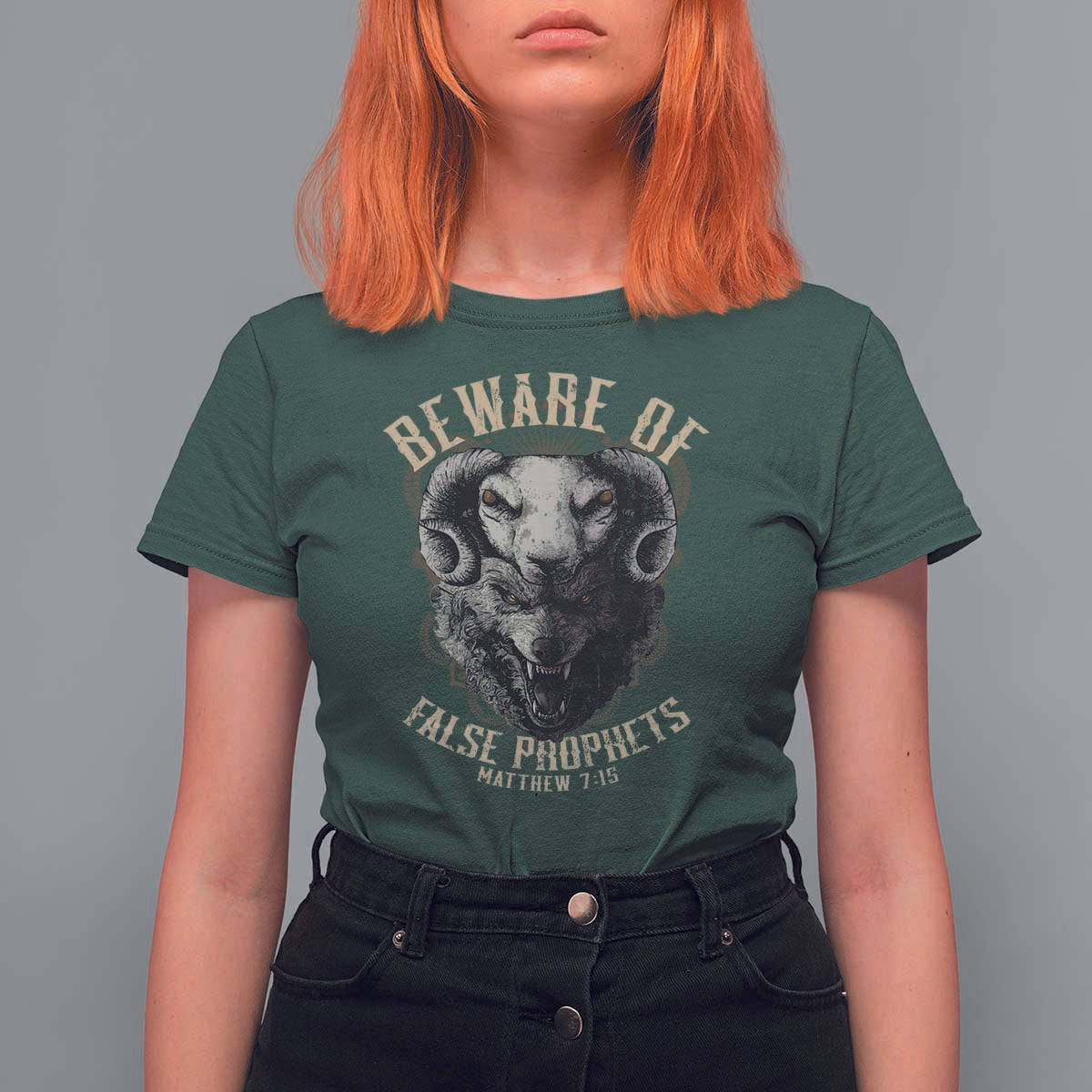 Beware Of False Prophets T Shirt For Women Christian Sheep Wolf