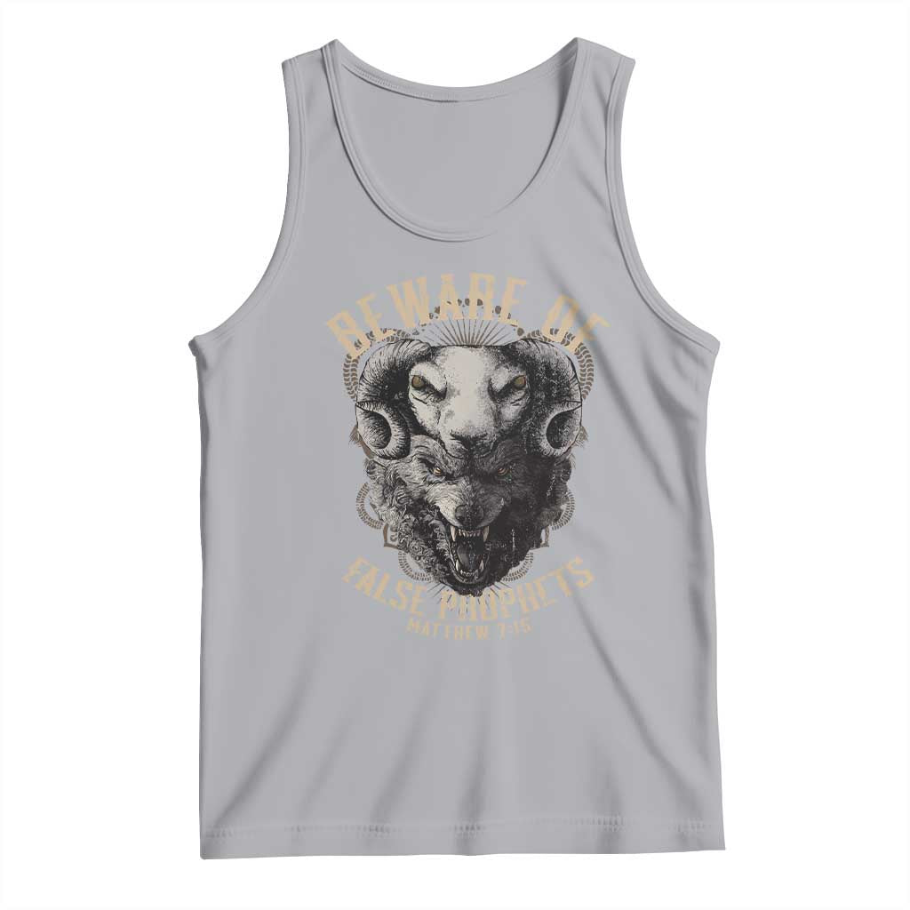 Beware Of False Prophets Tank Top Christian Sheep Wolf