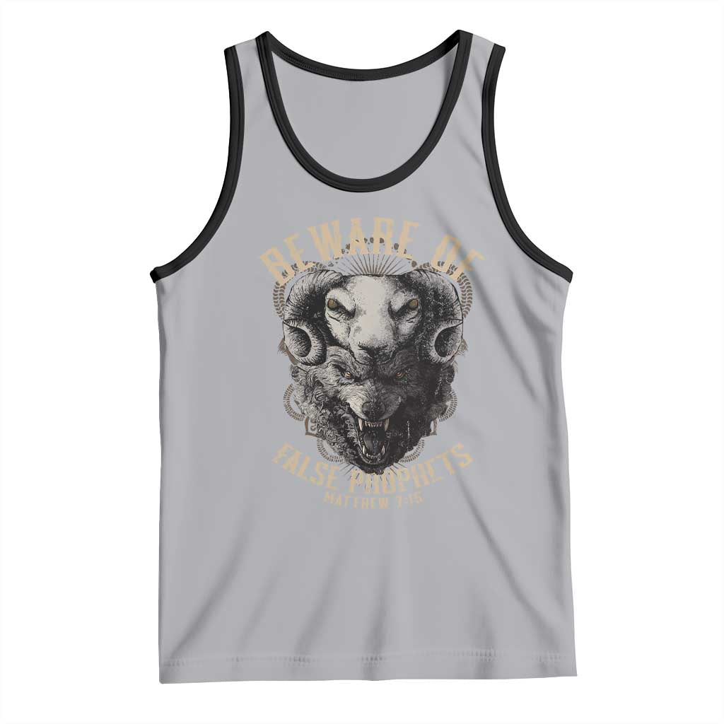 Beware Of False Prophets Tank Top Christian Sheep Wolf