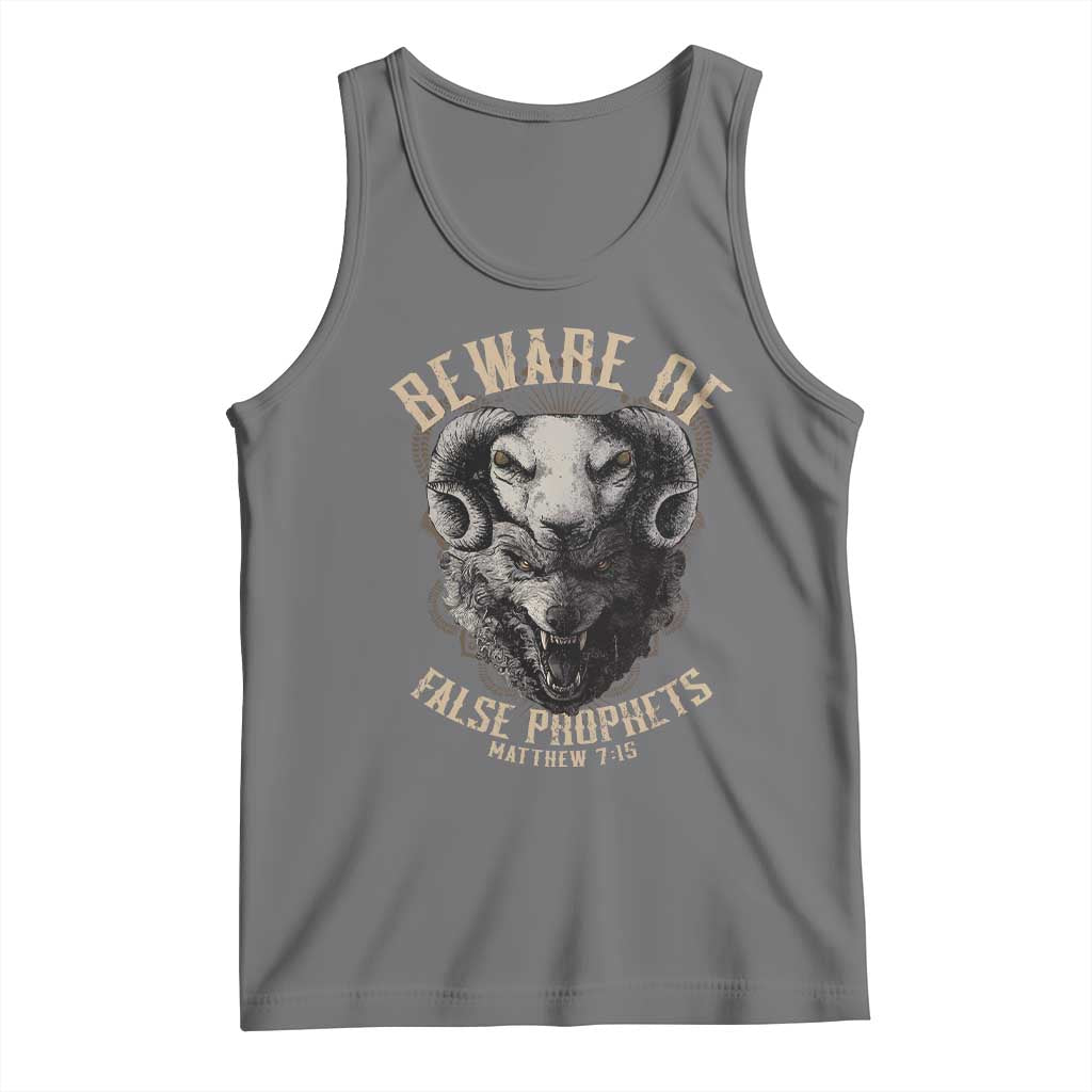Beware Of False Prophets Tank Top Christian Sheep Wolf