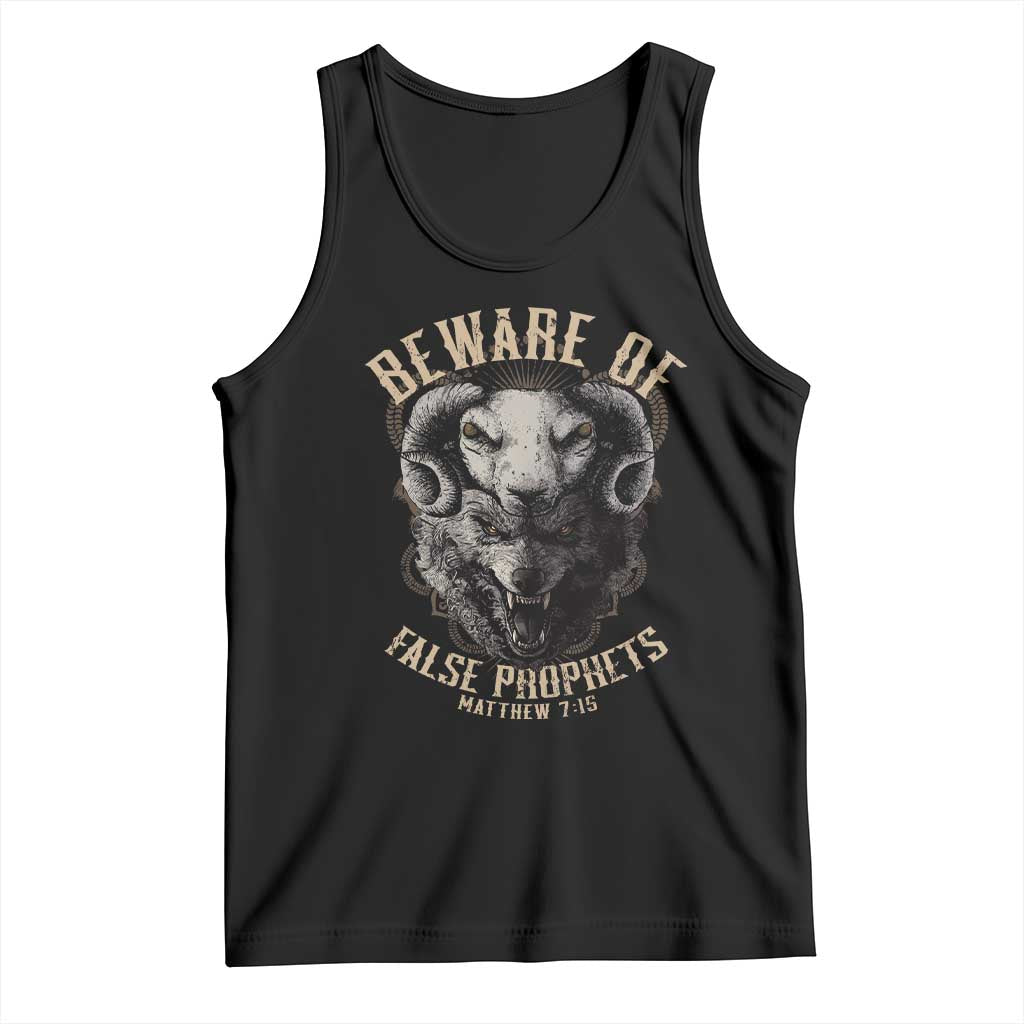 Beware Of False Prophets Tank Top Christian Sheep Wolf