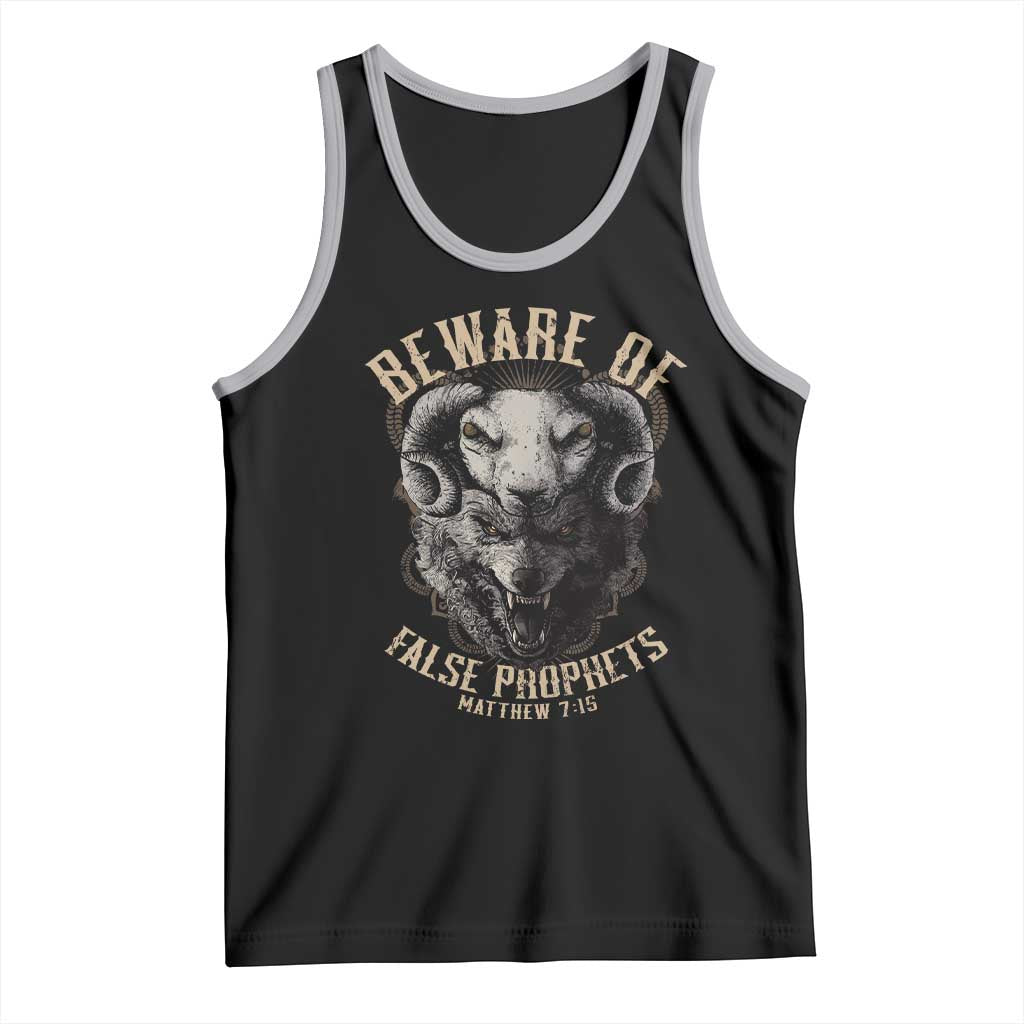 Beware Of False Prophets Tank Top Christian Sheep Wolf