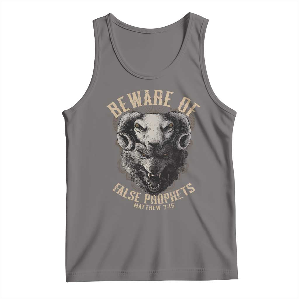 Beware Of False Prophets Tank Top Christian Sheep Wolf