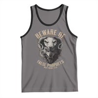 Beware Of False Prophets Tank Top Christian Sheep Wolf