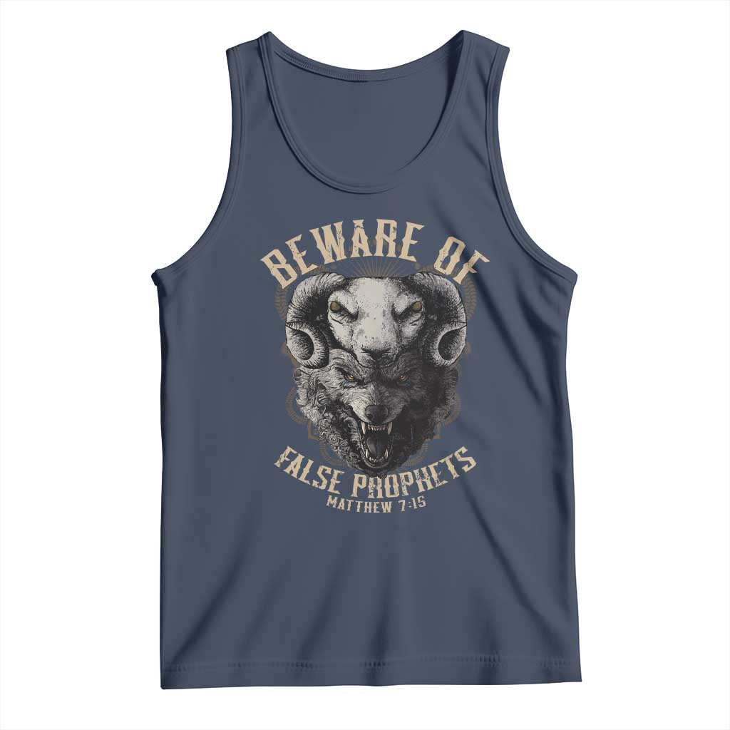 Beware Of False Prophets Tank Top Christian Sheep Wolf