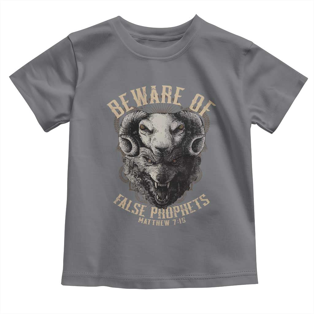 Beware Of False Prophets Toddler T Shirt Christian Sheep Wolf