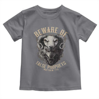 Beware Of False Prophets Toddler T Shirt Christian Sheep Wolf