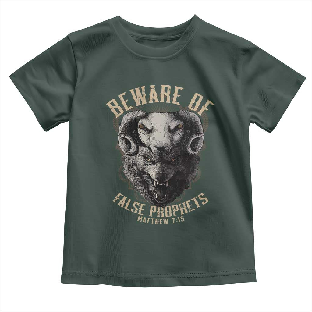 Beware Of False Prophets Toddler T Shirt Christian Sheep Wolf