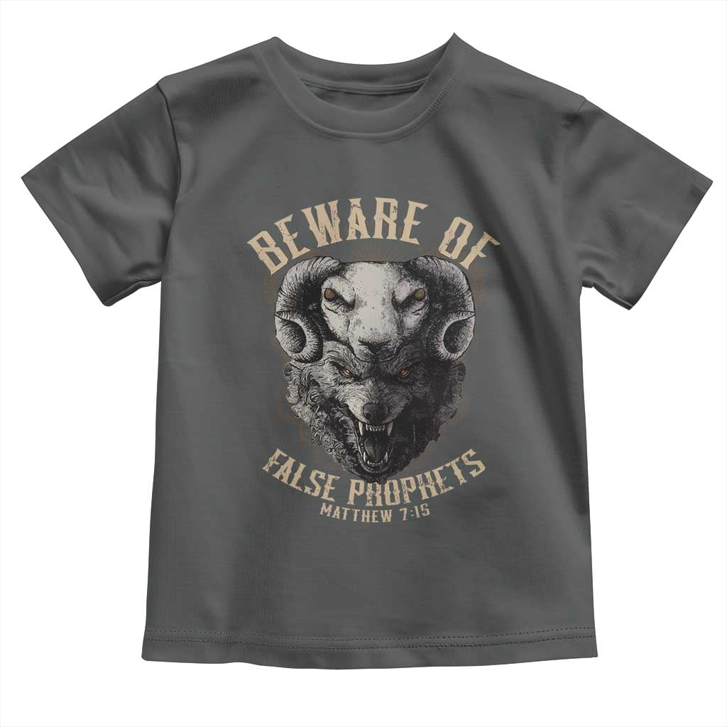 Beware Of False Prophets Toddler T Shirt Christian Sheep Wolf