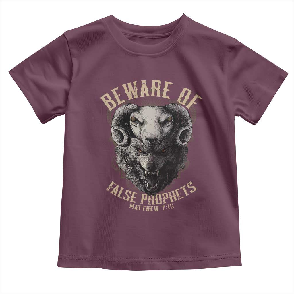 Beware Of False Prophets Toddler T Shirt Christian Sheep Wolf