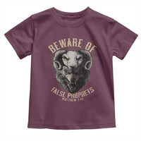 Beware Of False Prophets Toddler T Shirt Christian Sheep Wolf