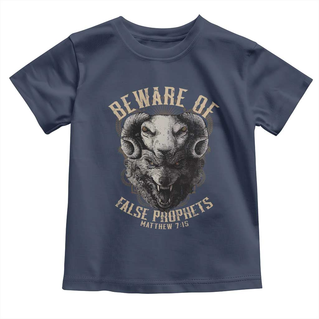Beware Of False Prophets Toddler T Shirt Christian Sheep Wolf