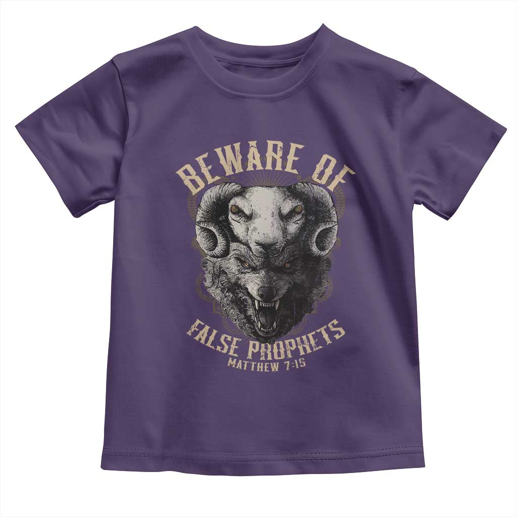 Beware Of False Prophets Toddler T Shirt Christian Sheep Wolf