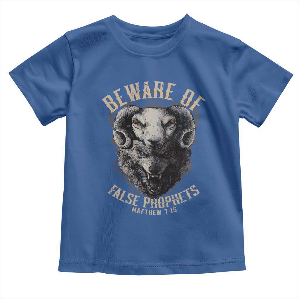 Beware Of False Prophets Toddler T Shirt Christian Sheep Wolf