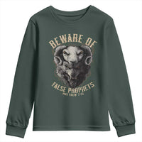 Beware Of False Prophets Youth Sweatshirt Christian Sheep Wolf